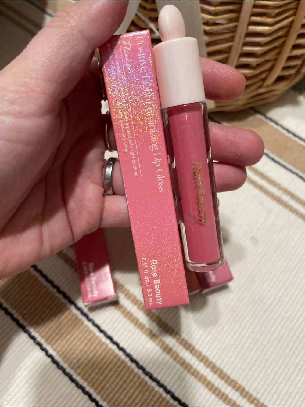 Rare Beauty Pink Lip Gloss - Shimmering Rose
